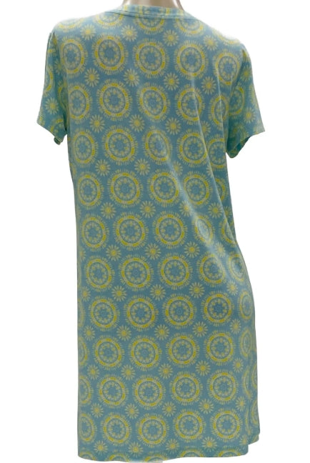 Cool Girl Blue Bells & Bliss Short Sleeve Night Shirt - Blue Burst - C225200