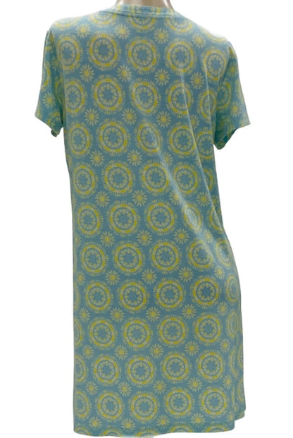 Cool Girl Blue Bells & Bliss Short Sleeve Night Shirt - Blue Burst - C225200