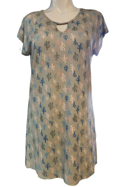 Cool Girl Cactus Print Nighty - C324203