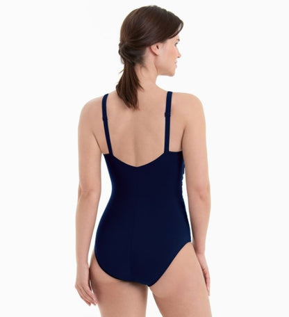 Anita Aileen Mesh Control One-Piece Swimsuit - Dark Blue - M4 7210