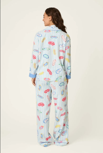 P.J Salvage Flannels The Heritage Set 3pc Pajama's - Breeze - RZFLPJ1