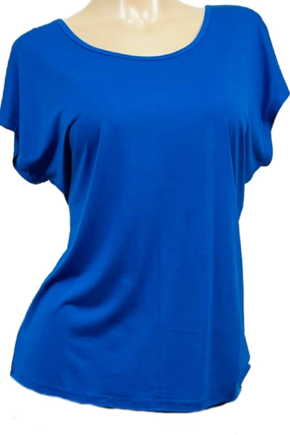 Cool Girl Raglan Sleeve Top - Blue - C325104