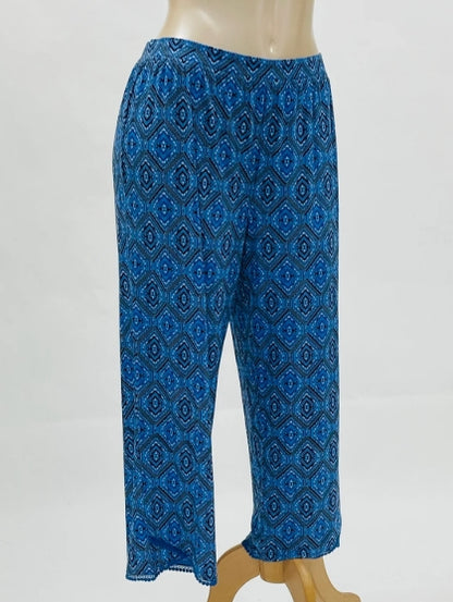 Cool Girl  Lounge Bottoms - Blue Geometric - C325300