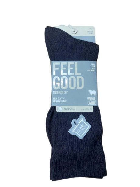 McGregor Men's "Feel Good" Wool Crew Socks - Black Size 7-12 - MGM201DR37001 /2 / 3