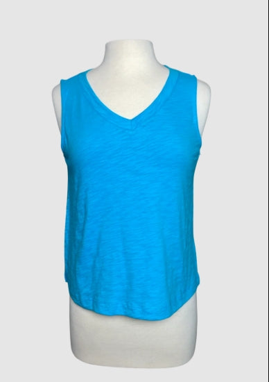 Escape Textured Peruvian Cotton V-Neck Tank - XL - Surf - 10014
