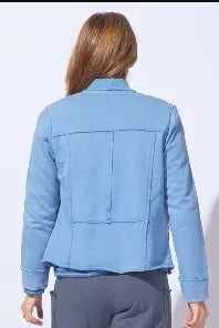 Escape Color Wash Terry Work Horse Cardi - Indigo - 28097