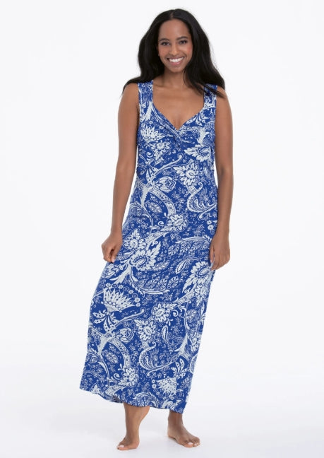 Anita Oliva Paisley Dress - Gentian - M3 8604