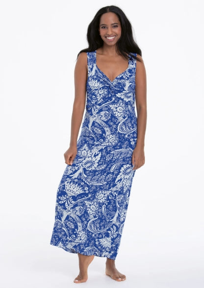 Anita Oliva Paisley Dress - Gentian - M3 8604