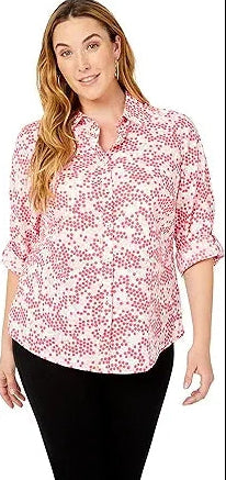 Foxcroft Women's Zoey Long Sleeve Apple Blouse - 194209
