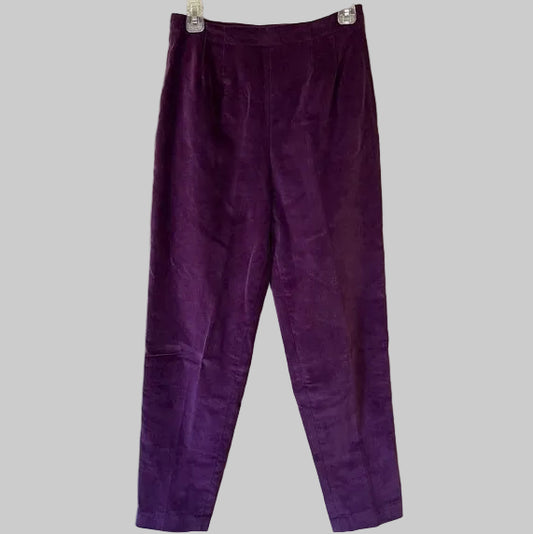 Foxcroft Caden Corduroy Pants - Deep Purple - 202502