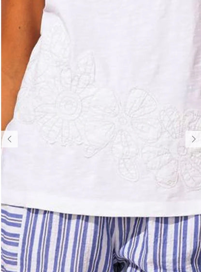 Escape by Habitat Embroidered Applique V-neck Tank - 15415