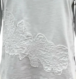 Escape by Habitat  Embroidered Applique Boxy Tee - 15425