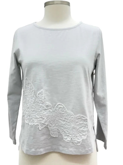 Escape by Habitat  Embroidered Applique Boxy Tee - 15425