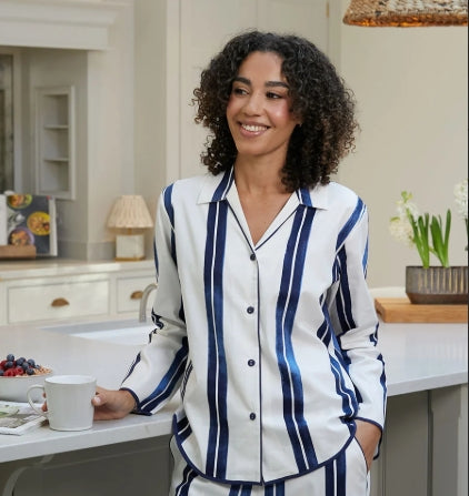 Cyberjammies Celestial Nights Printed Stripe Pajama Top -  C-5613