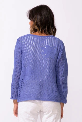 Escape by Habitat Floral Crochet Easy Pullover - 65175