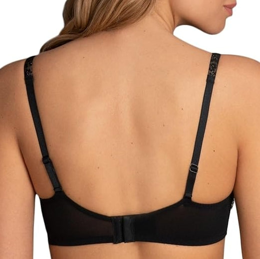 Anita Rosa Faia Fleur Underwire Bra - Size 36 F - Black - 5653