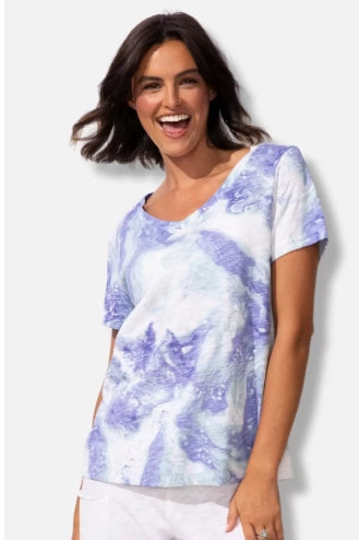 Escape by Habitat Ocean Marble V-Neck Tee – 13500
