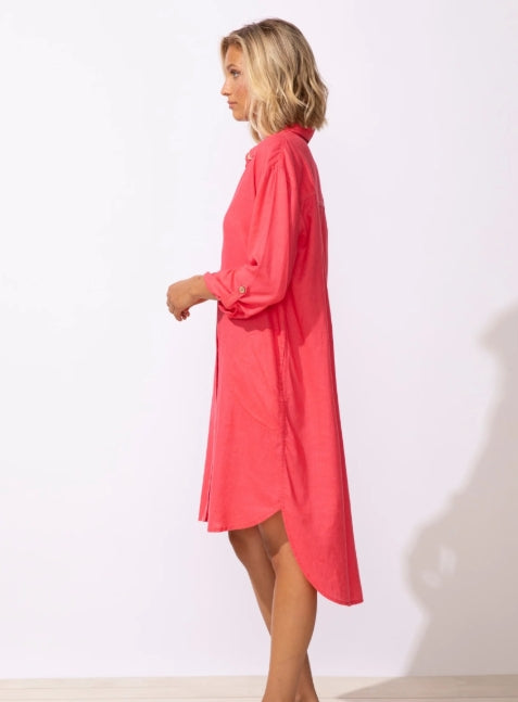Habitat by Escape Linen Shirt Dress - Poppy - 83124