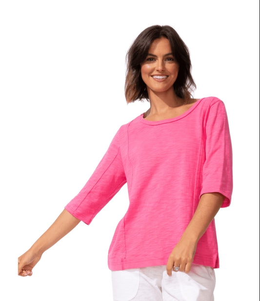 Escape by Habitat Seamed Elbow Tee - Cosmo - 10026
