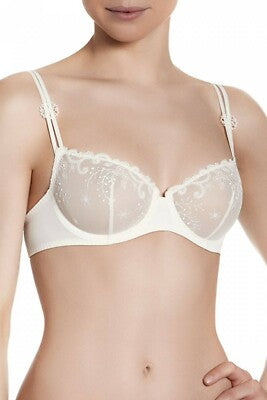 Simone Pérèle Delice Sheer Plunge Underwire Bra - Blush - 12X319 383
