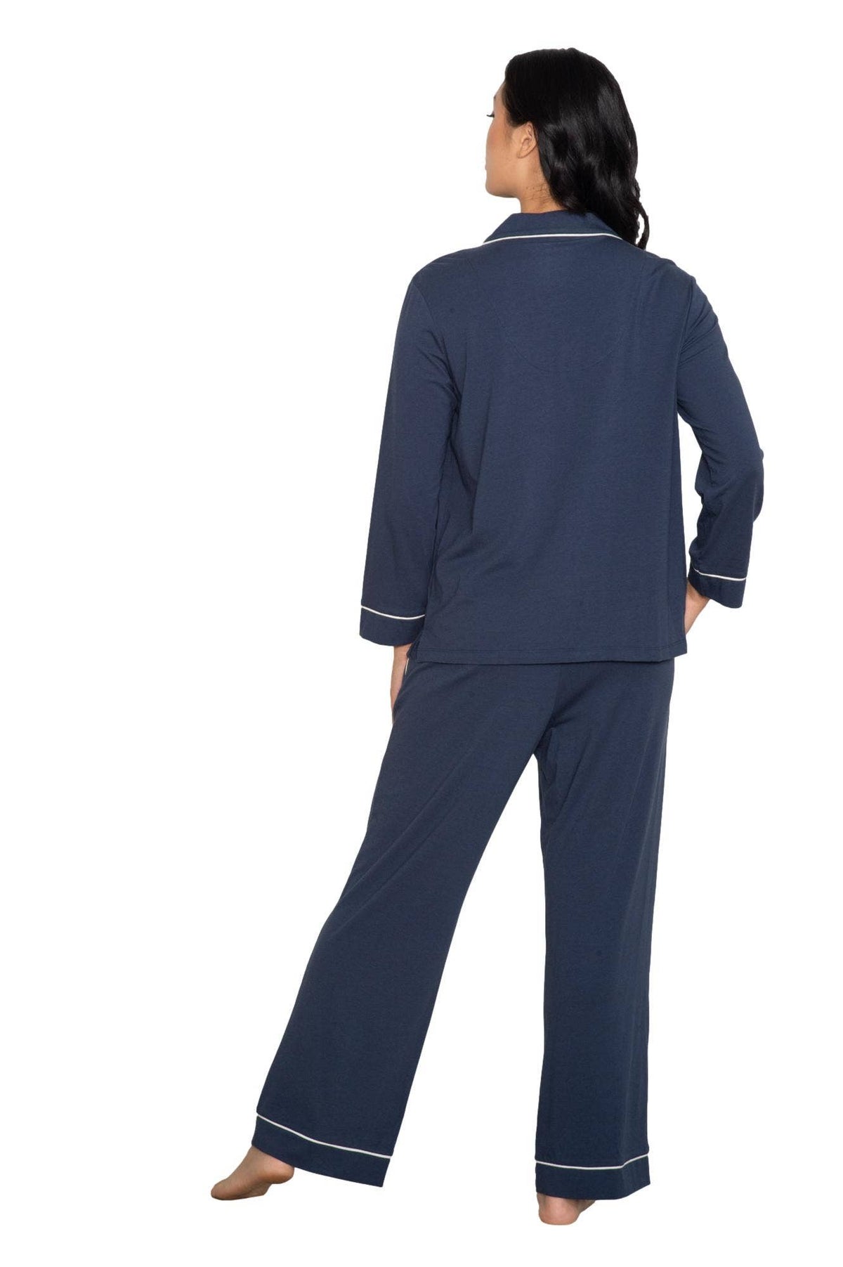 Lattelove Long Sleeve Notch Collar Pant Set - LW09KS052