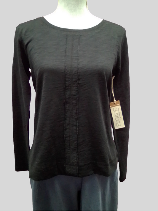 Escape Stay Centered Long- Sleeve Tee - Black - 10030