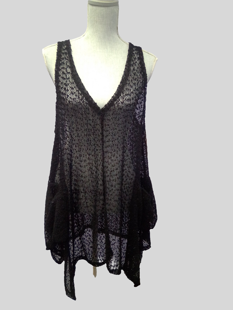 Rapz Mesh Pocket Cover Up - O/S - Black Sparkle - 4759