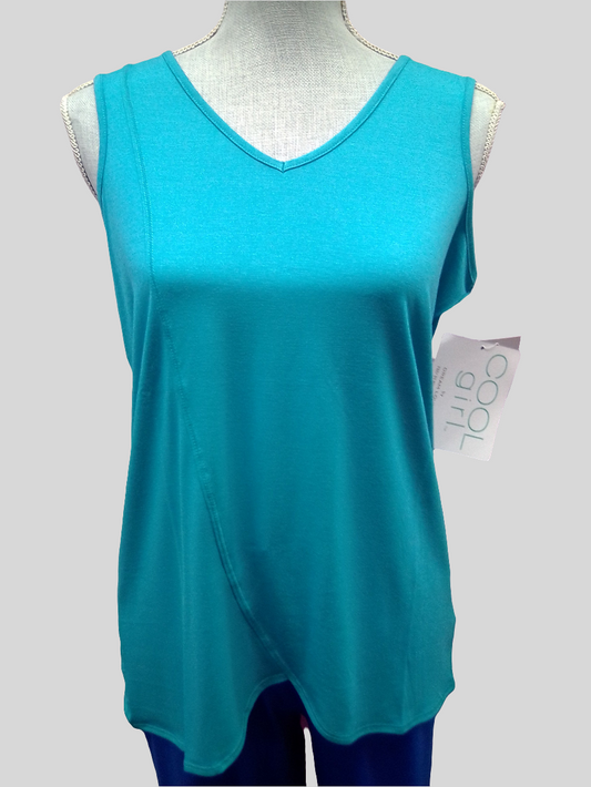 Cool Girl Liberty Love Tank Top - Teal - C325105