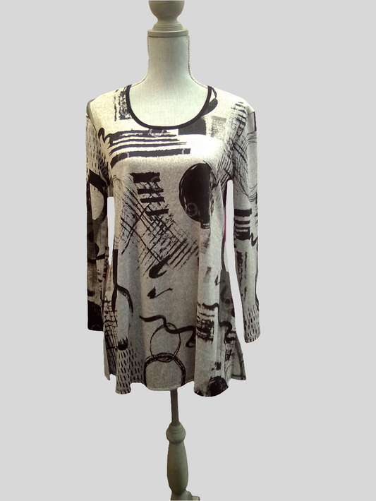 Gitane Gray Mix Long Sleeve Tunic - T3034 - 19777