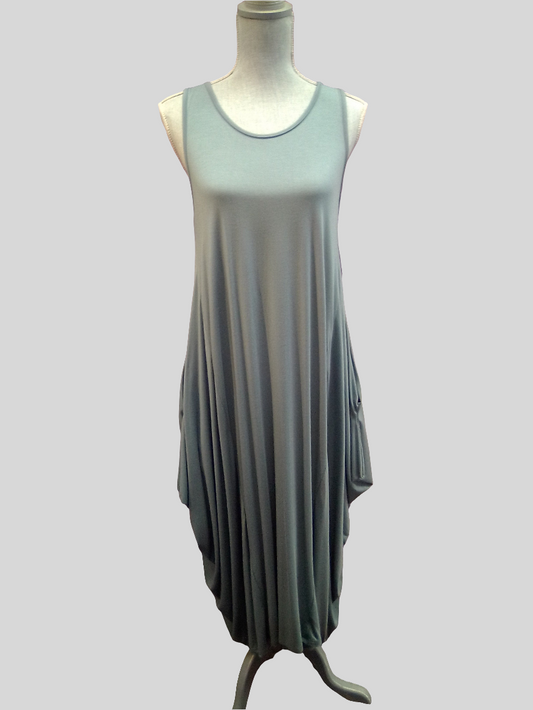 Rapz Bamboo Midi Dress with Pockets- 4318