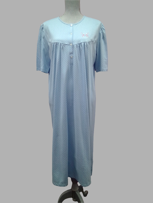 Ringella Polka Dot Nightgown - Blue - 42 / Medium - 52 11 072