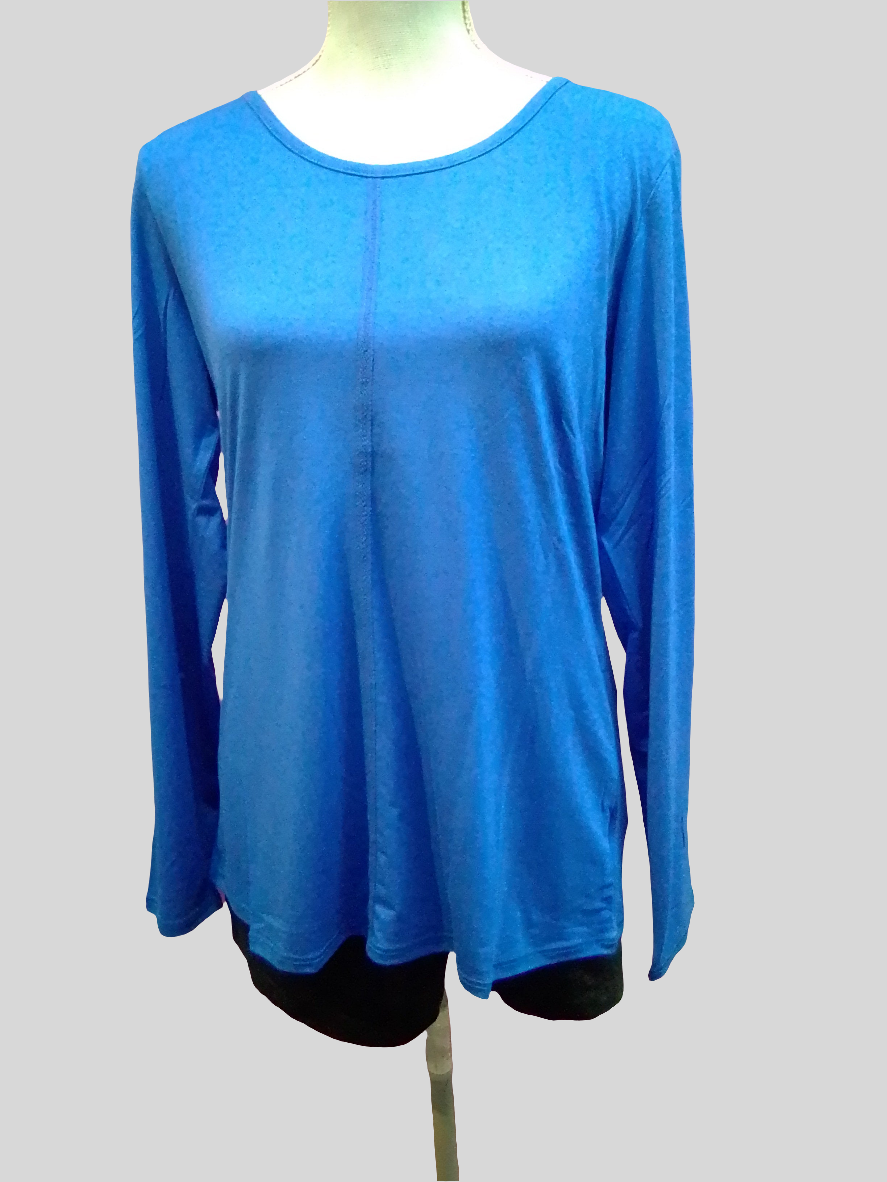 Cool Girl Long Sleeve Top - Blue - C325101