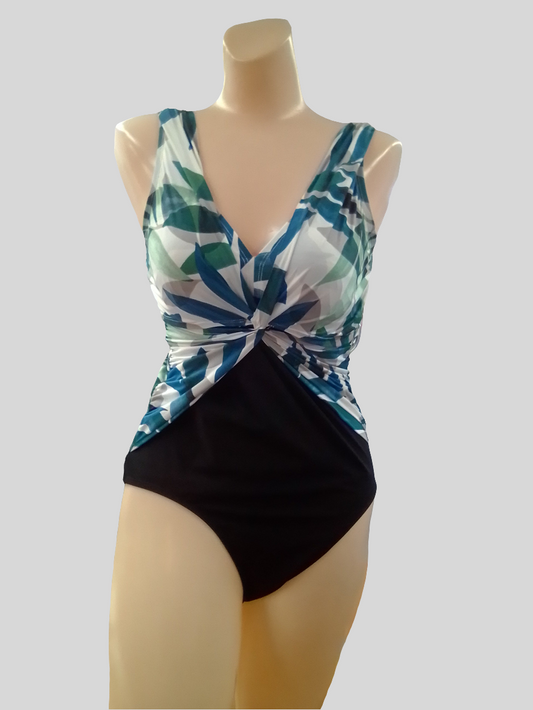 Christina One Piece V Neck with a Twist - F01 - 30FL5013