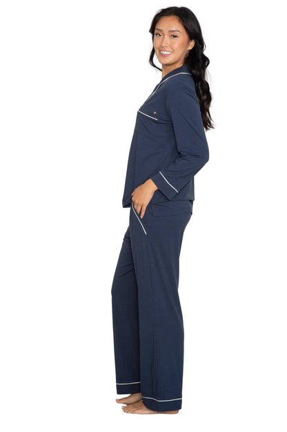 Lattelove Long Sleeve Notch Collar Pant Set - LW09KS052