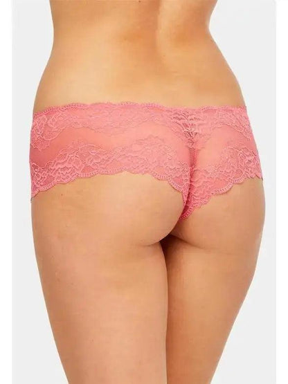 Montelle Intimates Blushing Lace Chemise & G-String Set - Rose Clay - 9478