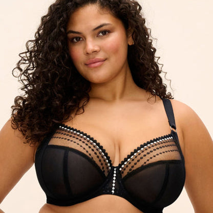Elomi Matilda Underwired Plunge Bra - 40K - Black - EL8900 BLK
