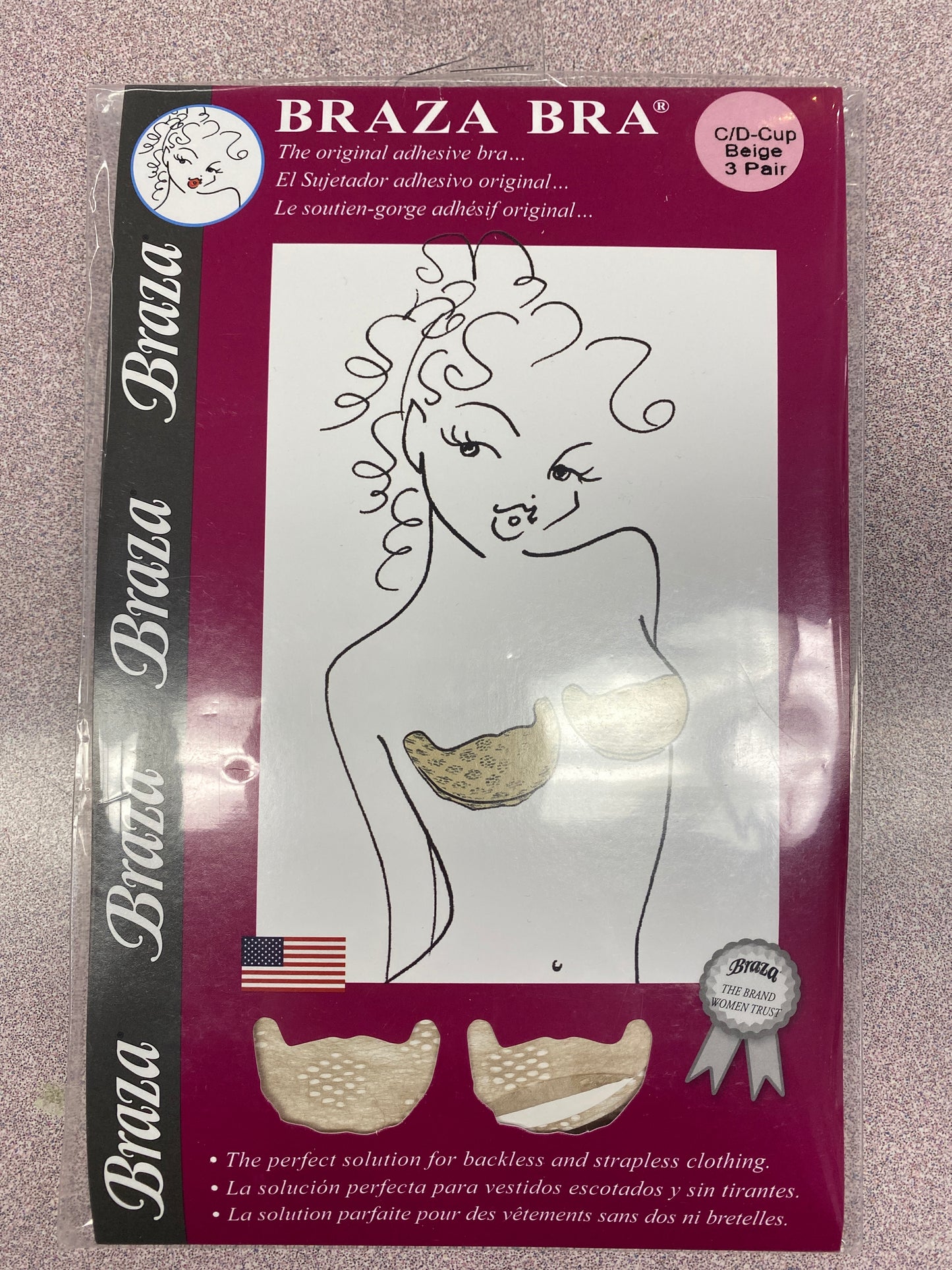 Braza Adhesive Bra 3-Pack C/D-Cup - 111-11-0250