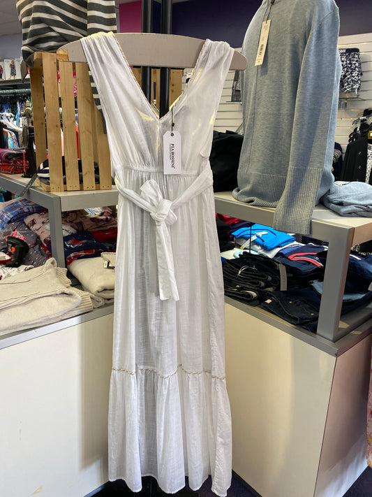 White Tiered Maxi Dress