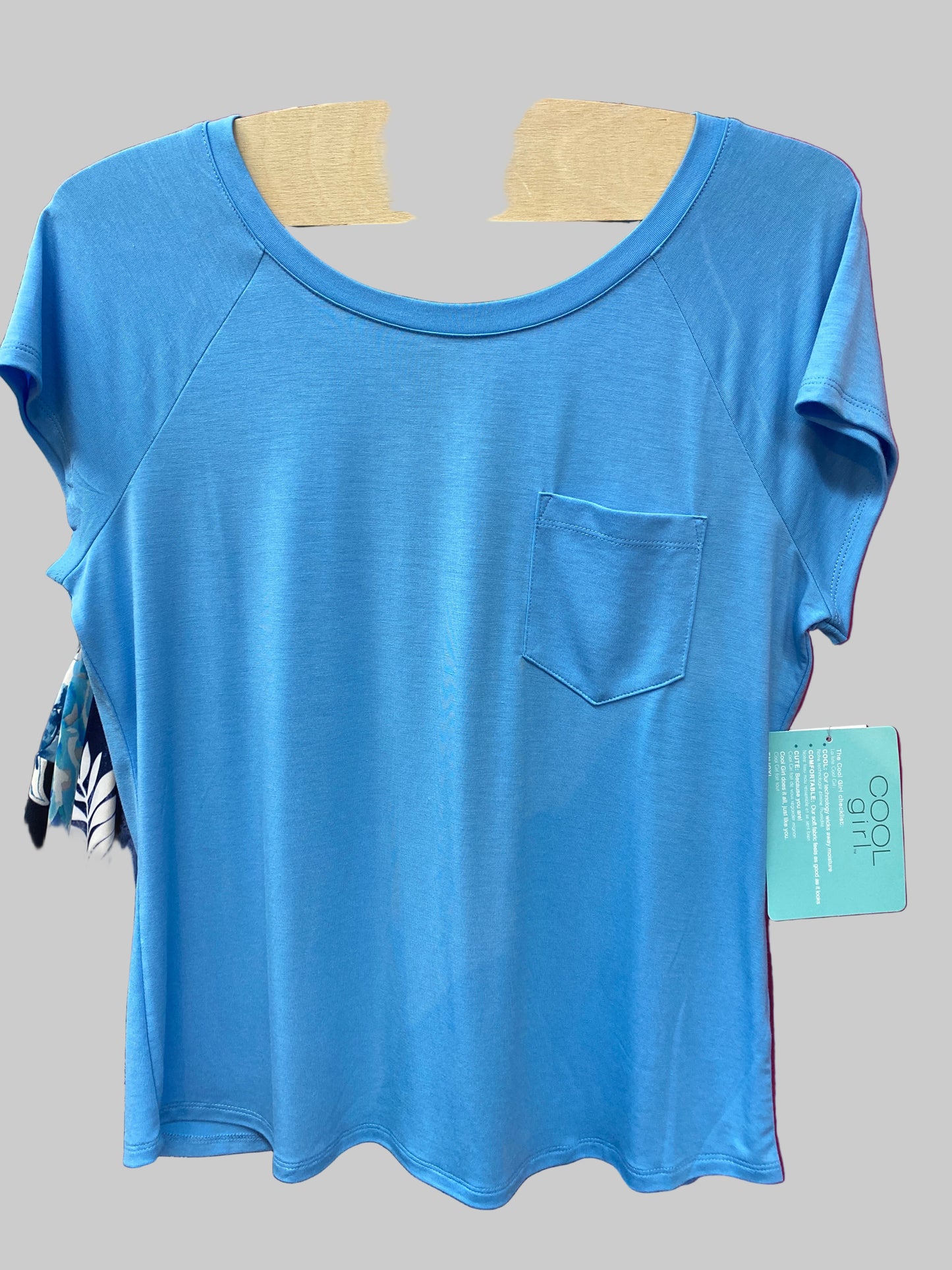 Cool Girl  Pocket T-Shirt - Blue - C324100