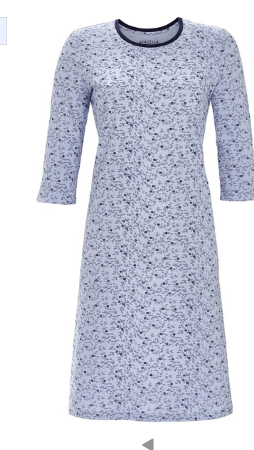 Ringella Cotton Nightgown - Floral Blue - 55 11 022