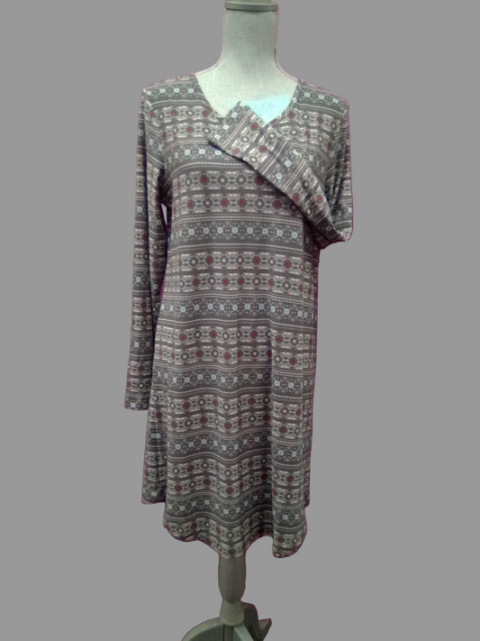 Cool Girl Long Sleeve Sleepshirt - Charcoal Print - C124202