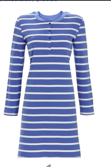 Ringella Cotton Nightgown - Stripped Blue - 55 11 028