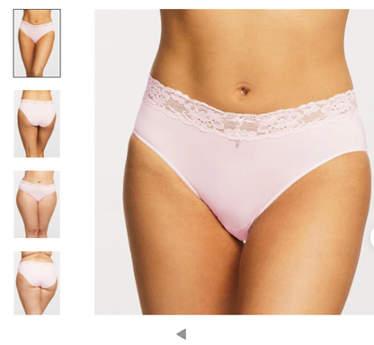 Montelle Intimates Lace Trim Brief Panties - 9004