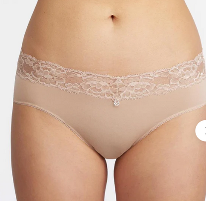 Montelle Intimates Lace Trim Brief Panties - 9004