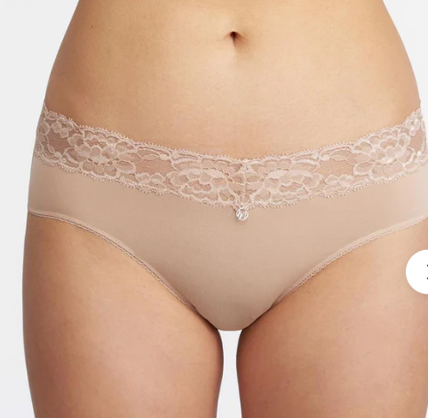 Montelle Intimates Lace Trim Brief Panties