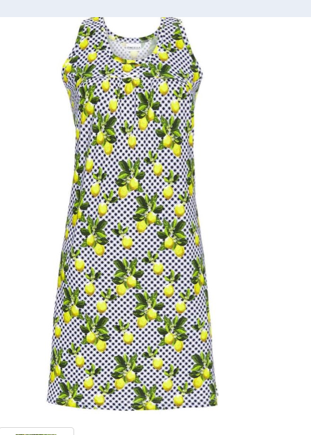 Ringella Lemon and plaid nightdress - 52 11 010